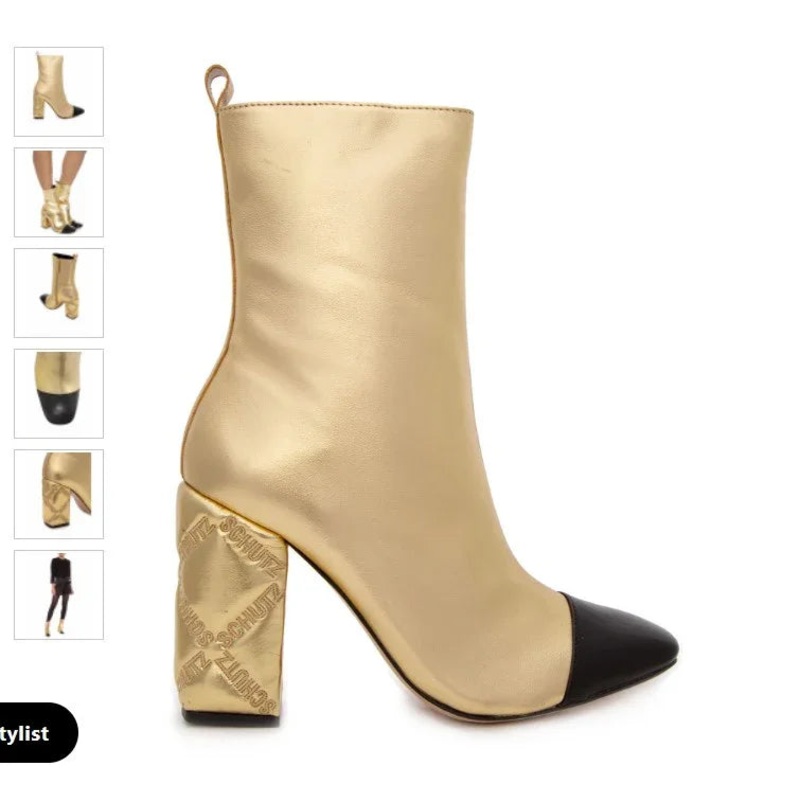 Personal Shopper | Buy from Brazil – BOTA FEMININA TIDAH SALTO MDIO – DOURADO – DDP-