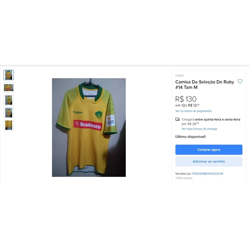 Personal Shopper | Buy from Brazil – Brazil Rugby Shirts – 6 items (DDP)