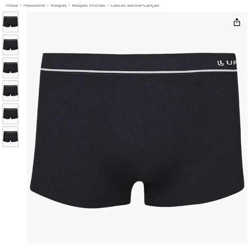 Personal Shopper | Buy from Brazil – Cueca Sunga, Lupo, Masculino, Preto, M – DDP-