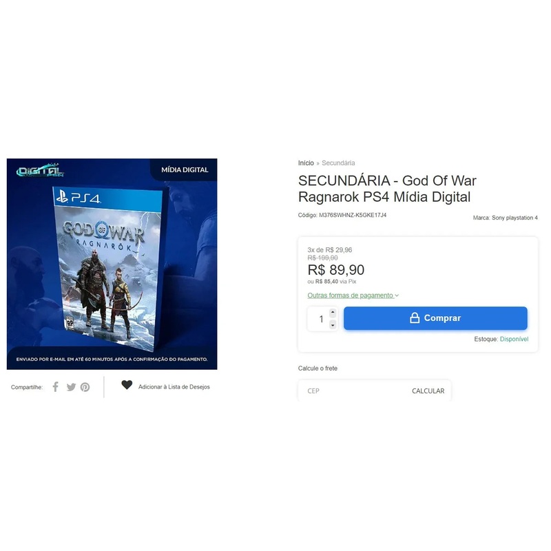 Personal Shopper | Buy from Brazil – Digital games for Playstation – 2 units (DDP)-