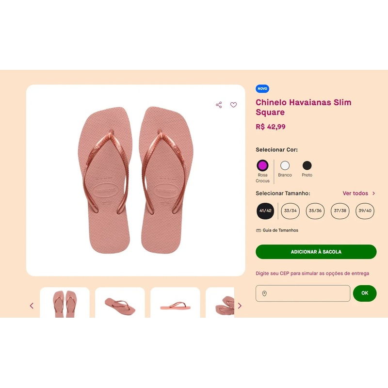 Personal Shopper | Buy from Brazil – SANDALIAS HAVAIANAS SLIM SQUARE n 41/42 – 6 items (DDP)-