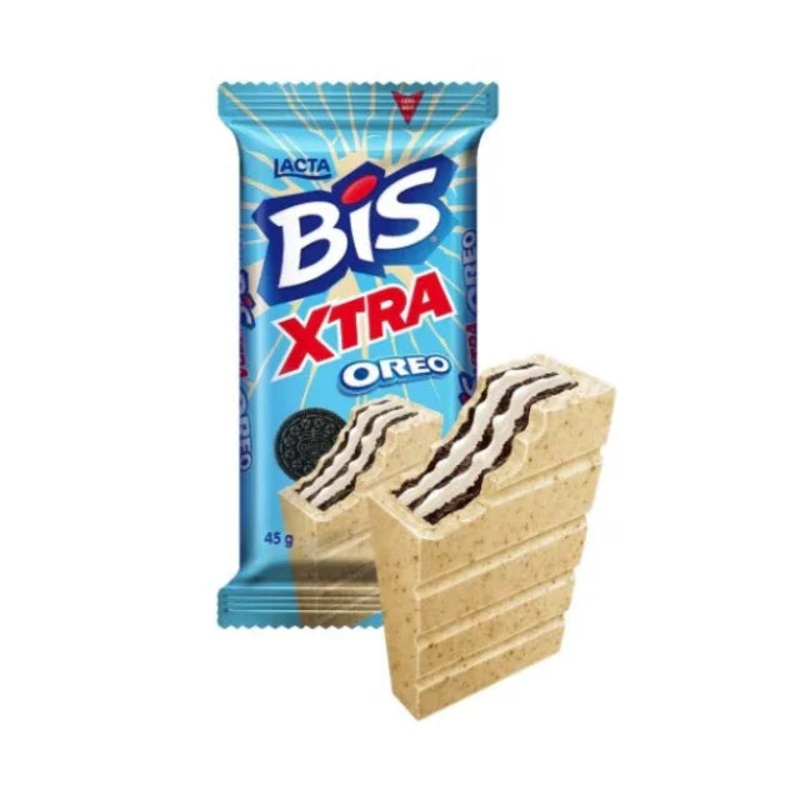 Bis Xtra Oreo Chocolate Fusion 45g / 1.59oz | Lacta’s Crispy Wafer Bliss