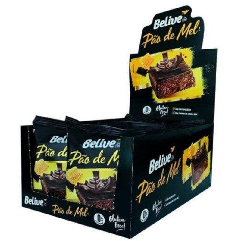 Chocolate covered Honey Bread 100% Chocolate – Gluten Free – Lactose Free – Display with 10 units of 45g