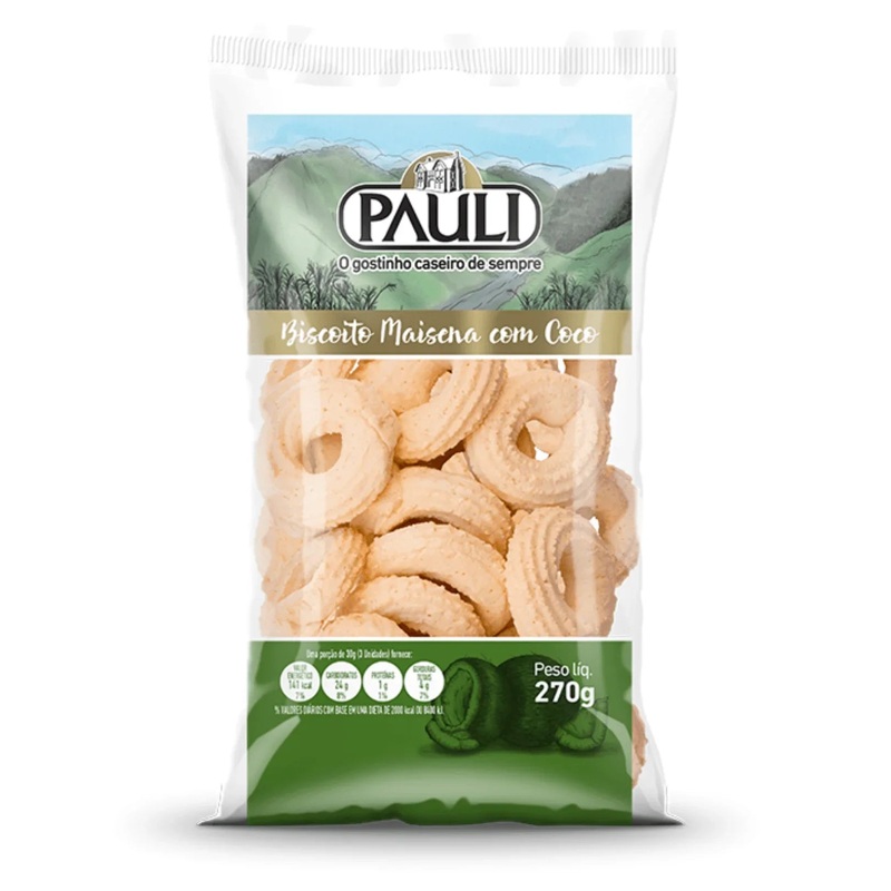 COOKIES – Pauli – Cornstarch and Coconut – 270 g