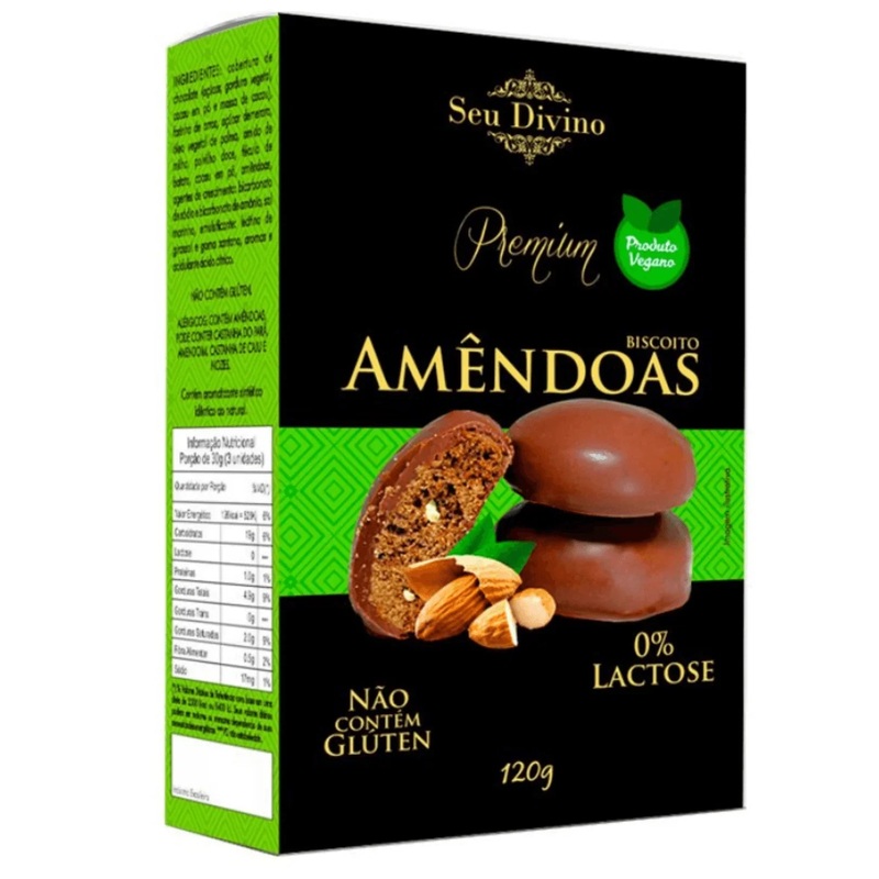 COOKIES – Seu Divino – Premium Almond Cookies – Vegan Gluten Free and Milk Free – 120g