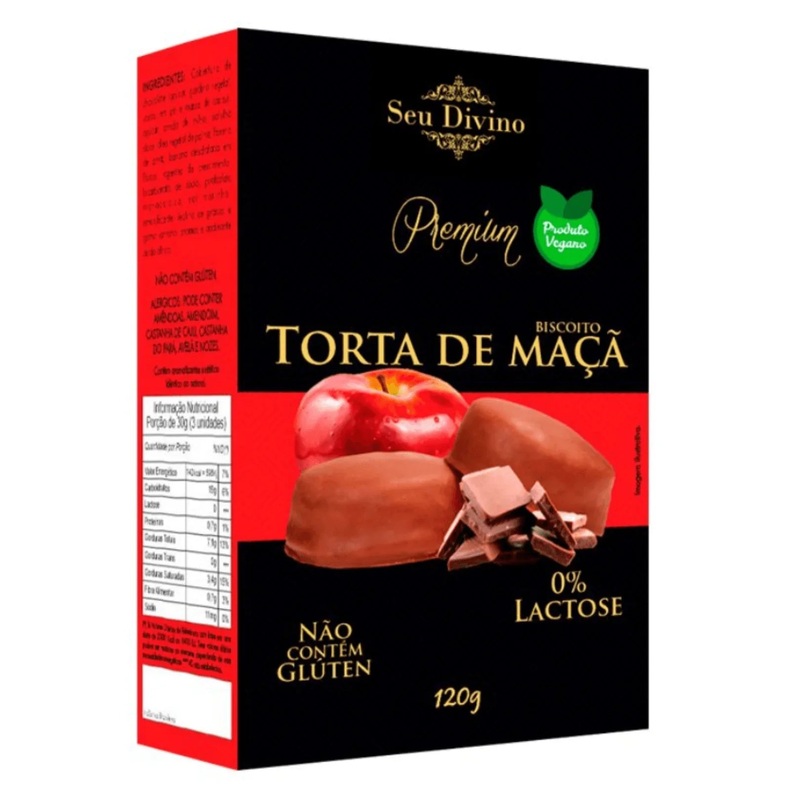 COOKIES – Seu Divino – Premium Apple Pie – Vegan Gluten Free and Milk Free – 120g