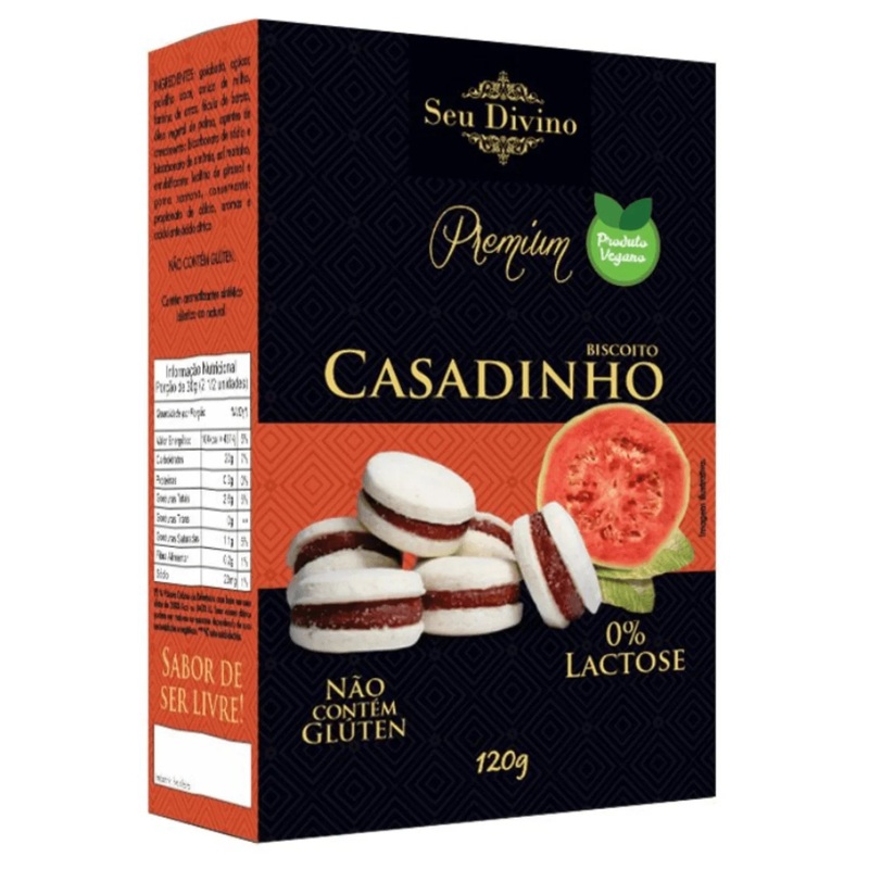 COOKIES – Seu Divino – Premium Guava Casadinho – Vegan Gluten Free and Milk Free – 120g