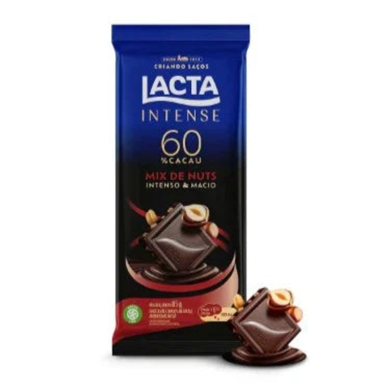 LACTA Intense 60% Cacau Nuts Mix – 85g