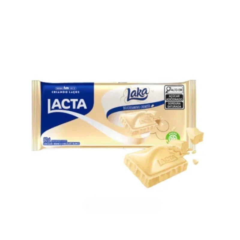 Lacta Laka White Chocolate Bar  80g – Creamy Brazilian Delight
