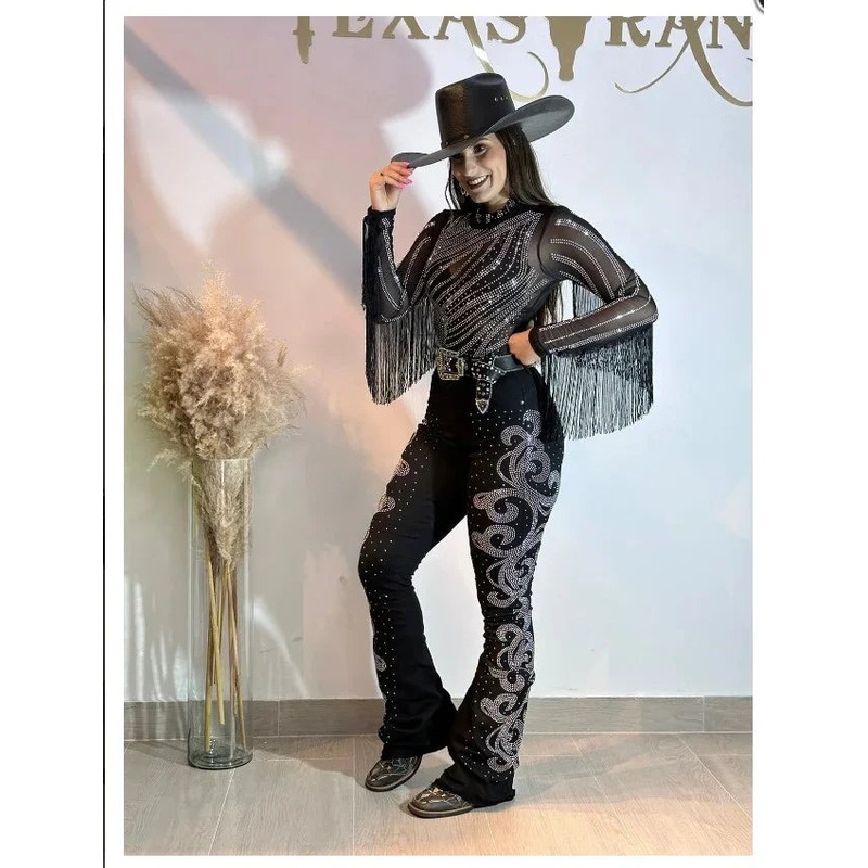 Personal Shopper | Buy from Brazil -Cala Jeans Black All Strass TR – 1 ITEM – (DDP)