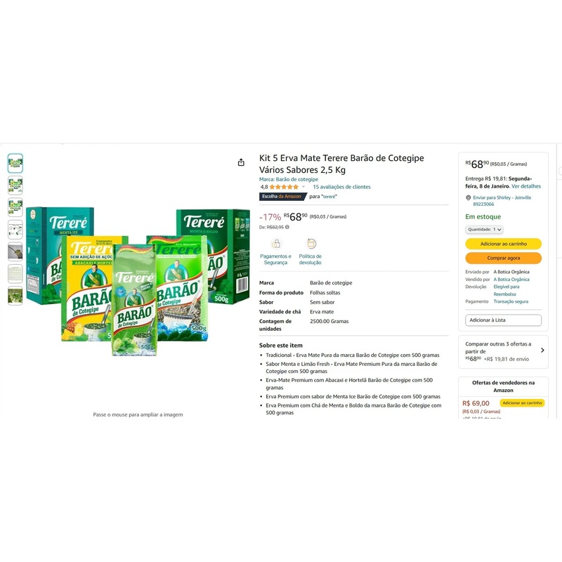 Personal Shopper | Buy from Brazil – Chimarro items – 9 items (DDP)