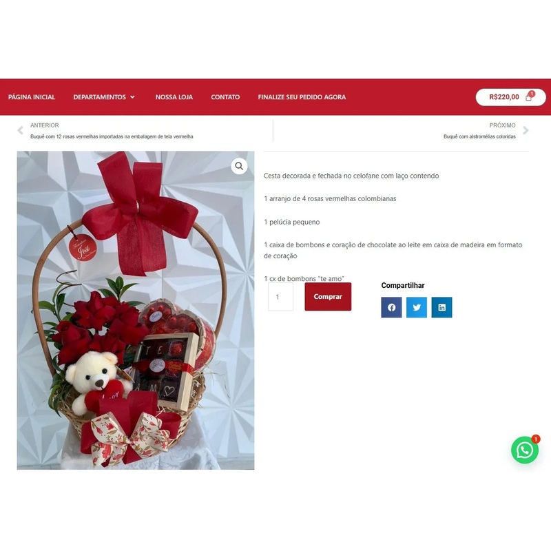 Personal Shopper | Buy from Brazil – Flowers and pendant – 2 items (GIFT BRAZIL)