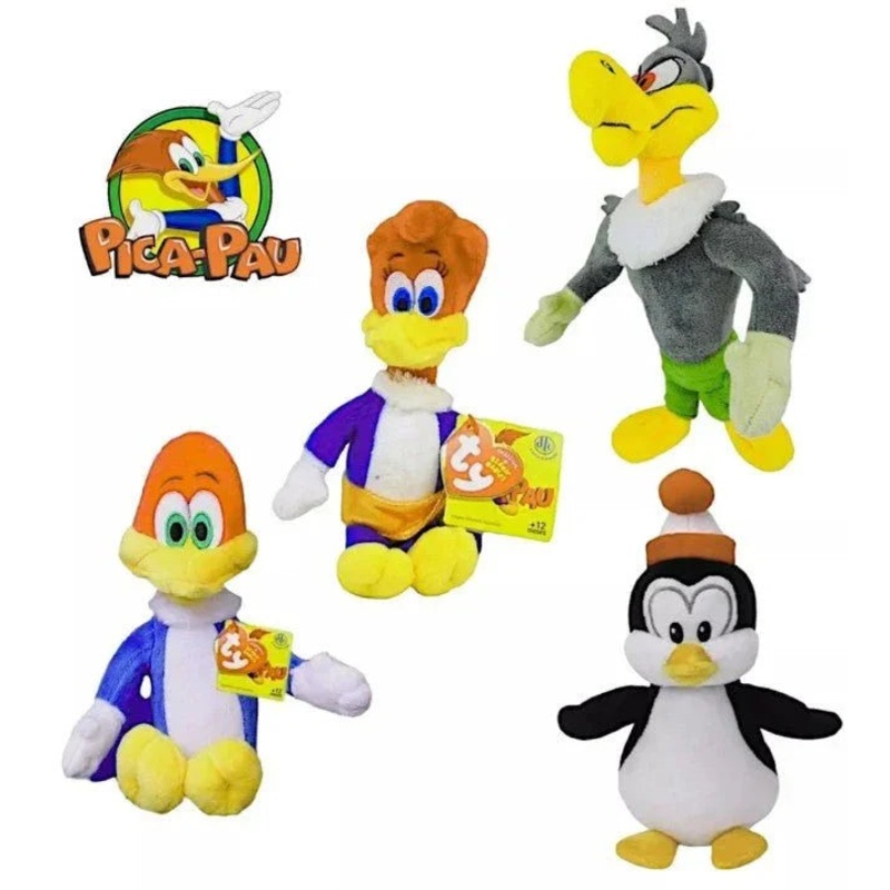 Personal Shopper | Buy from Brazil -Kit 4 Pelucias Turma Do Pica Pau – Ty Beanie Babies Dtc- 3 kits (DDP)
