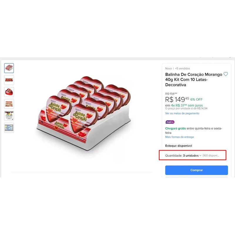 Personal Shopper | Buy from Brazil -Kits Balinha do Corao e Guloseimas Brasil (DDP)