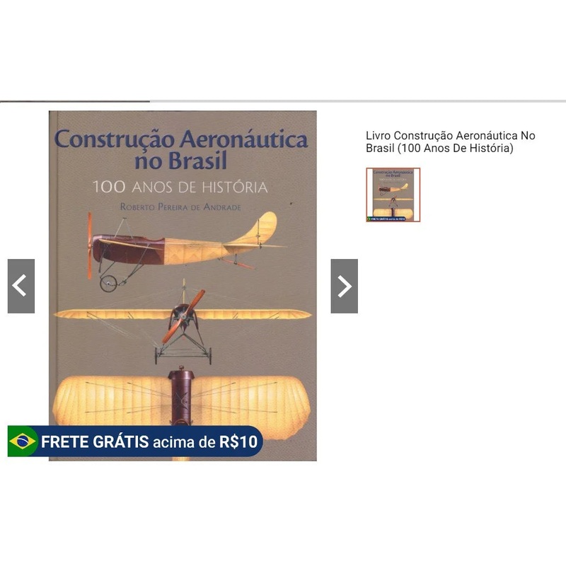 Personal Shopper | Buy from Brazil – Livro Construo Aeronutica No Brasil (100 Anos De Histria) – 1 item (DDP)