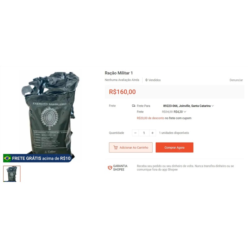 Personal Shopper | Buy from Brazil – Military food – 2  items(DDP)