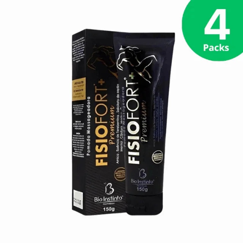 4-Pack Fisiofort Premium Massage Ointment – 4 x 150g (5.29 oz)
