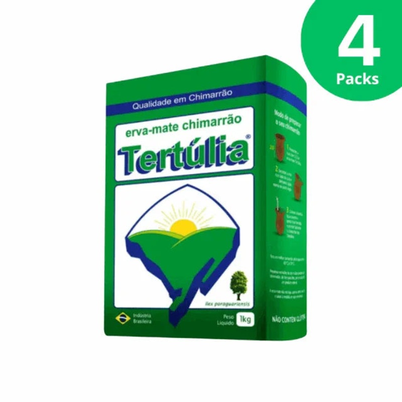 4-Pack Tertlia Chimarro Yerba Mate Traditional – 4 x 1kg (35.27 oz)