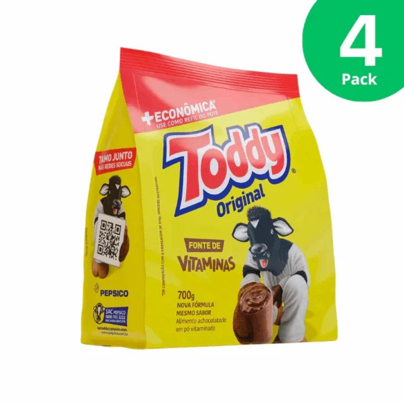4-Pack Toddy Original Chocolate Drink Powder – Economy Package – 4 x 700g  (24.7 oz)