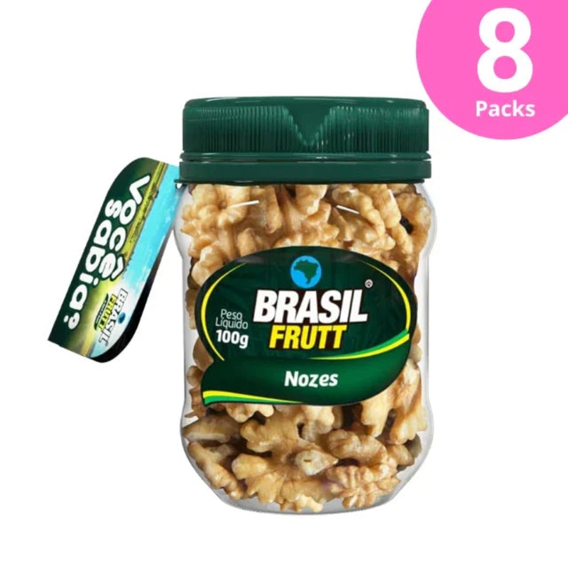 8-Pack Butterfly Walnuts – 8 x 100g (3.53 oz) – Brasil Frutt