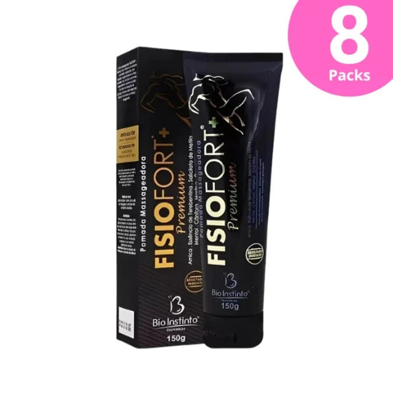 8-Pack Fisiofort Premium Massage Ointment – 8 x 150g (5.29 oz)