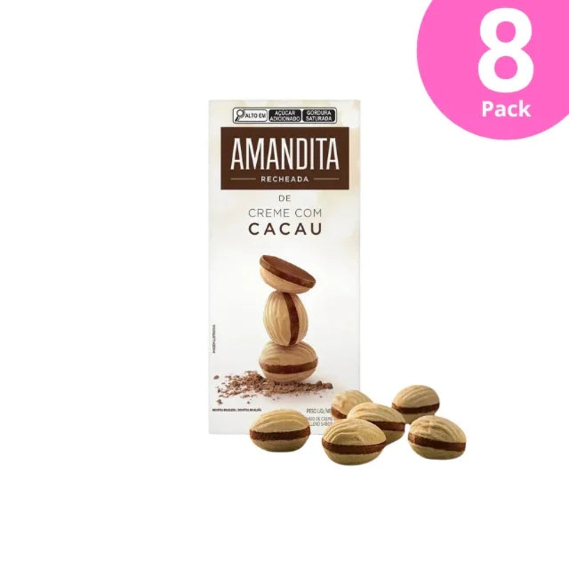 8-Pack Lacta Amandita Wafer with Chocolate-Flavored Filling – 8 x 200g (7.05 oz)