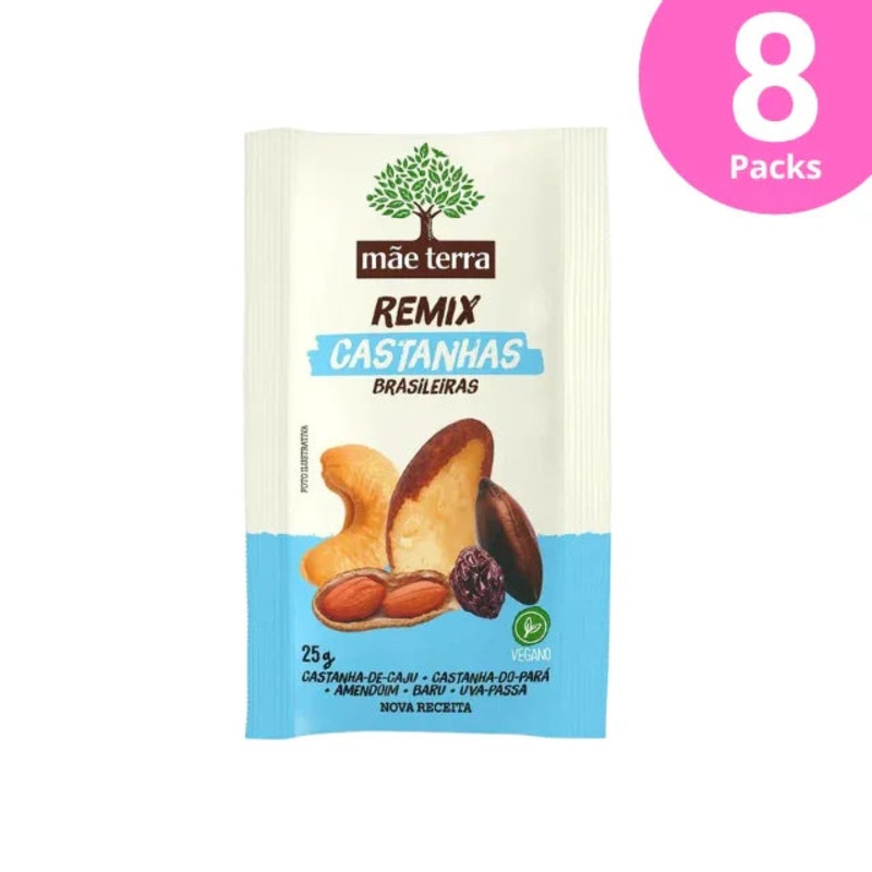 8-Pack Pocket Mix Nuts 8 x 25g (0.88 oz) Me Terra – Vegan
