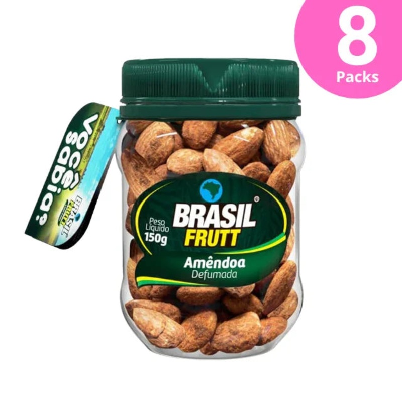 8-Pack Smoked Almonds – 8 x 150g (5.29 oz) – Brasil Frutt