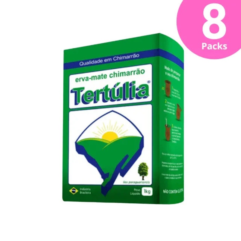 8-Pack Tertlia Chimarro Yerba Mate Traditional – 8 x 1kg (35.27 oz)