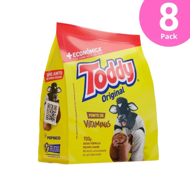 8-Pack Toddy Original Chocolate Drink Powder – Economy Package – 8 x 700g  (24.7 oz)