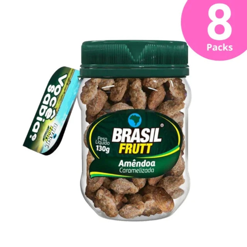 8-PackCaramelized Chilean Almonds – 8 x 130g (4.59 oz) – Brasil Frutt