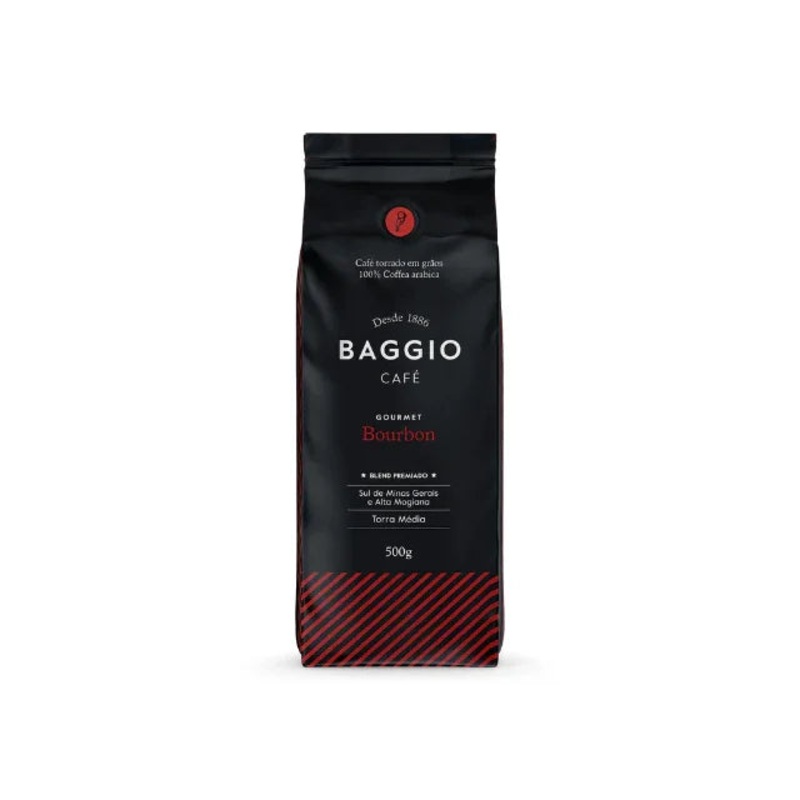 Baggio Caf Bourbon – Roasted Coffee Beans 500g (17.6oz) – Brazilian Arabica Coffee