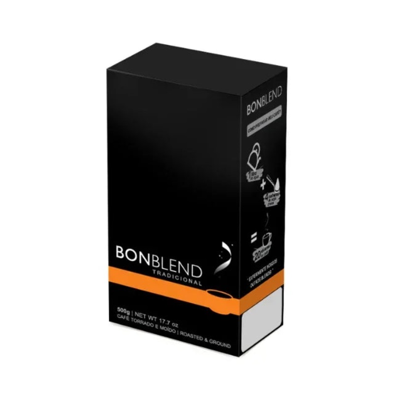Bonblend Traditional Roasted and Ground Coffee 500g (17.7 oz) – Brazilian Arabica Coffee