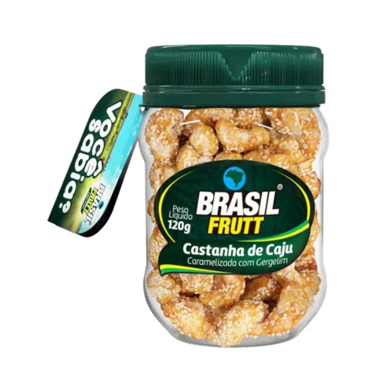 Caramelized Cashew Nuts with Sesame – 120g (4.23 oz) – Brasil Frutt