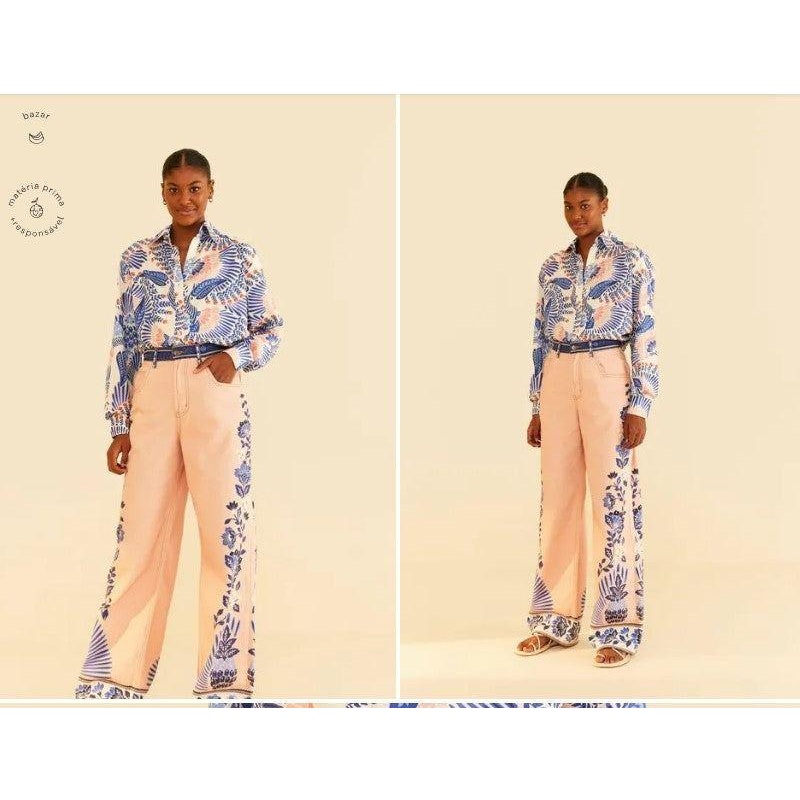 Personal Shopper | Buy from Brazil -cala sarja estampada tucano em flor engenharia – 1 item (DDP)