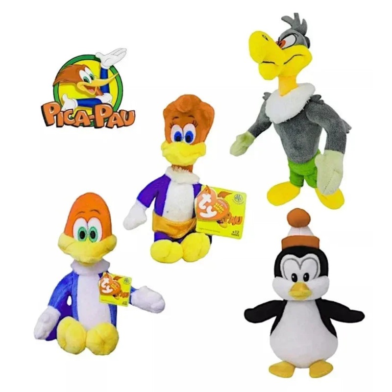 Personal Shopper | Buy from Brazil -Kit 4 Pelucias Turma Do Pica Pau – Ty Beanie Babies Dtc- 10 kits (DDP)