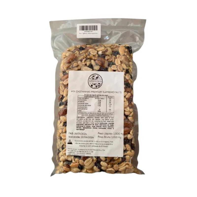 Supremo Nuts Premium Mixed Nuts – Vacuum Packed – 1kg (35.27 oz)