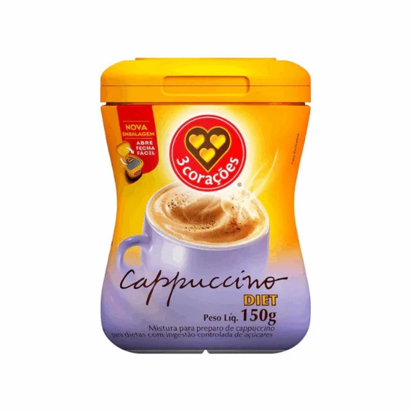 3 Coraes Diet Instant Cappuccino Mix 150g (5.29 oz)