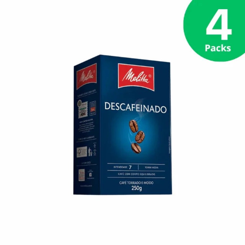 4-Pack Melitta Decaffeinated Ground Coffee – 4 x 250g (8.8 oz)