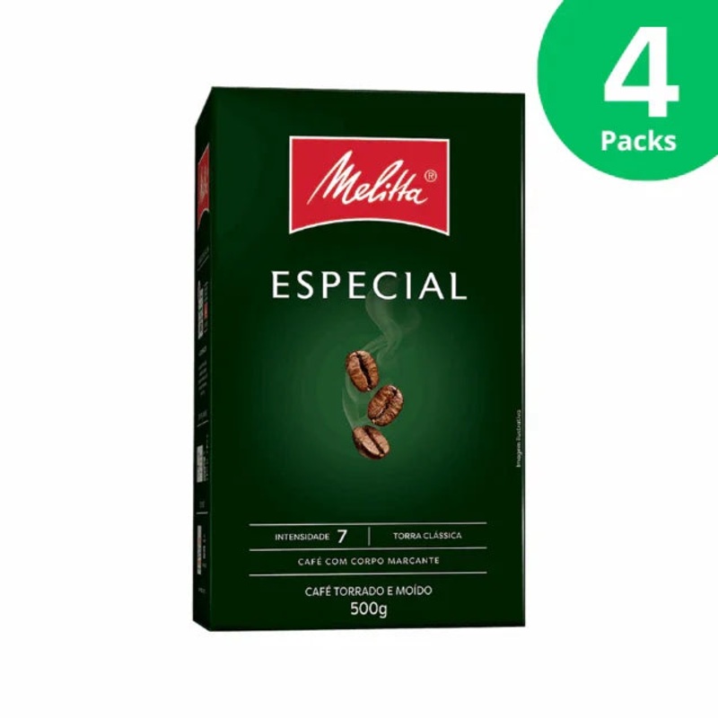 4-Pack Melitta Especial Ground Coffee – 4 x 500g / 17.6 oz