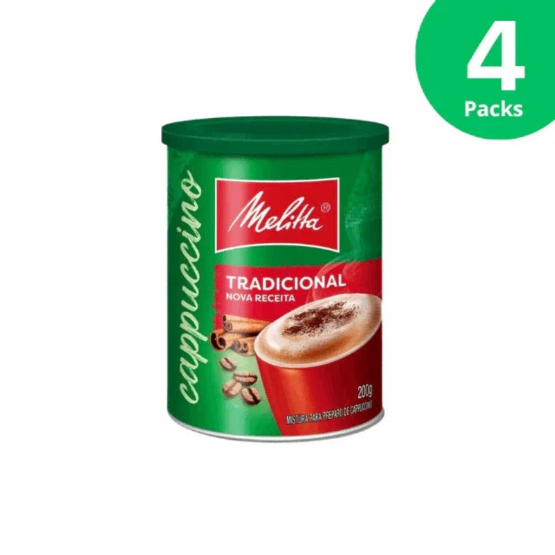 4-Pack Melitta Instant Cappuccino – 4 x 200g (7.05oz) Can