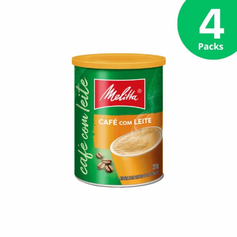 4-Pack Melitta Instant Coffee with Milk – 4 x 200g (7.05oz) Can