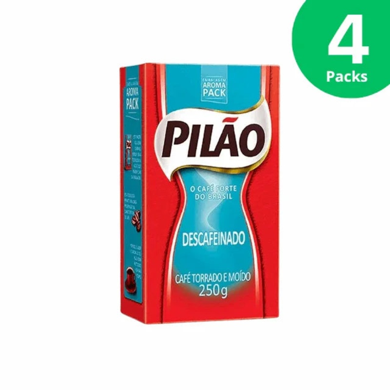 4-Pack Pilo Decaf Ground Coffee – 4 x 250g (8.8 oz) Vacuum Pack