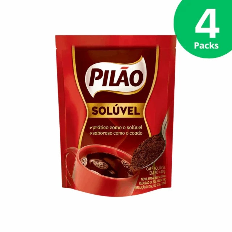 4-Pack Pilo Soluble Instant Coffee – 4 x 40g (1.41 oz)