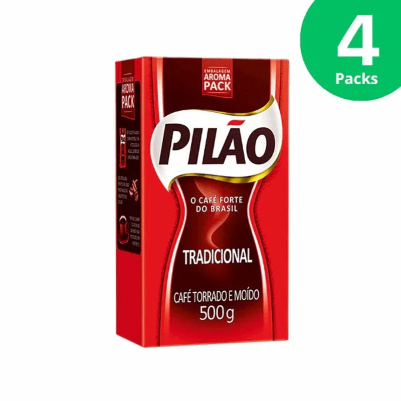 4-Pack Pilo Traditional Ground Coffee – 4 x 500g (17.6 oz)