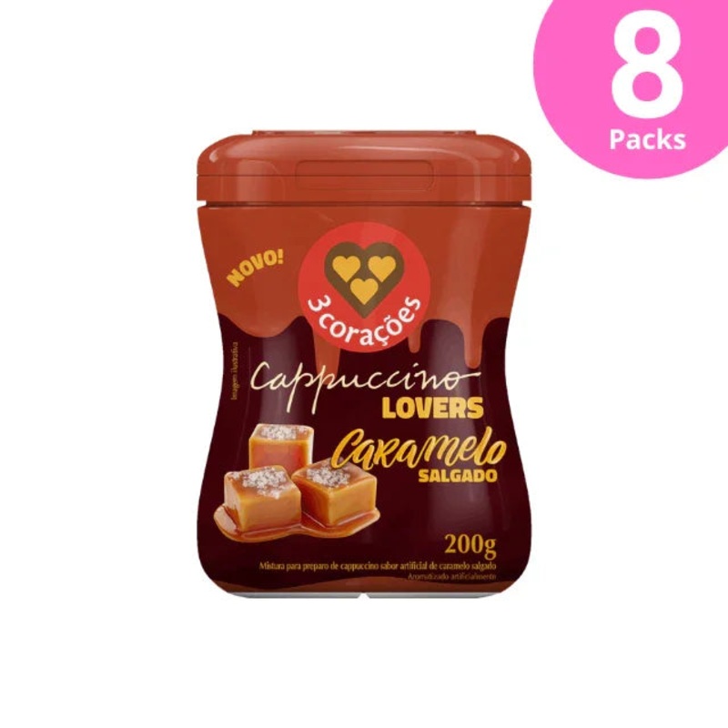8-Pack 3 Coraes Salted Caramel Cappuccino Instant Mix – 8 x 200g (7.05 oz)