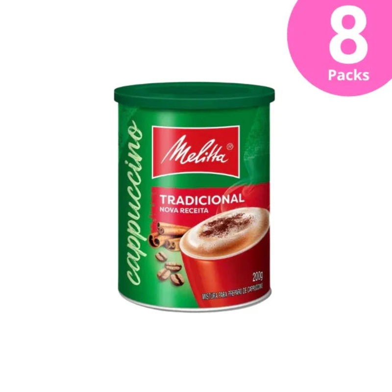 8-Pack Melitta Instant Cappuccino – 8 x 200g (7.05oz) Can