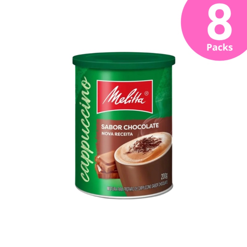 8-Pack Melitta Instant Chocolate Cappuccino – 8 x 200g (7.05oz) Can