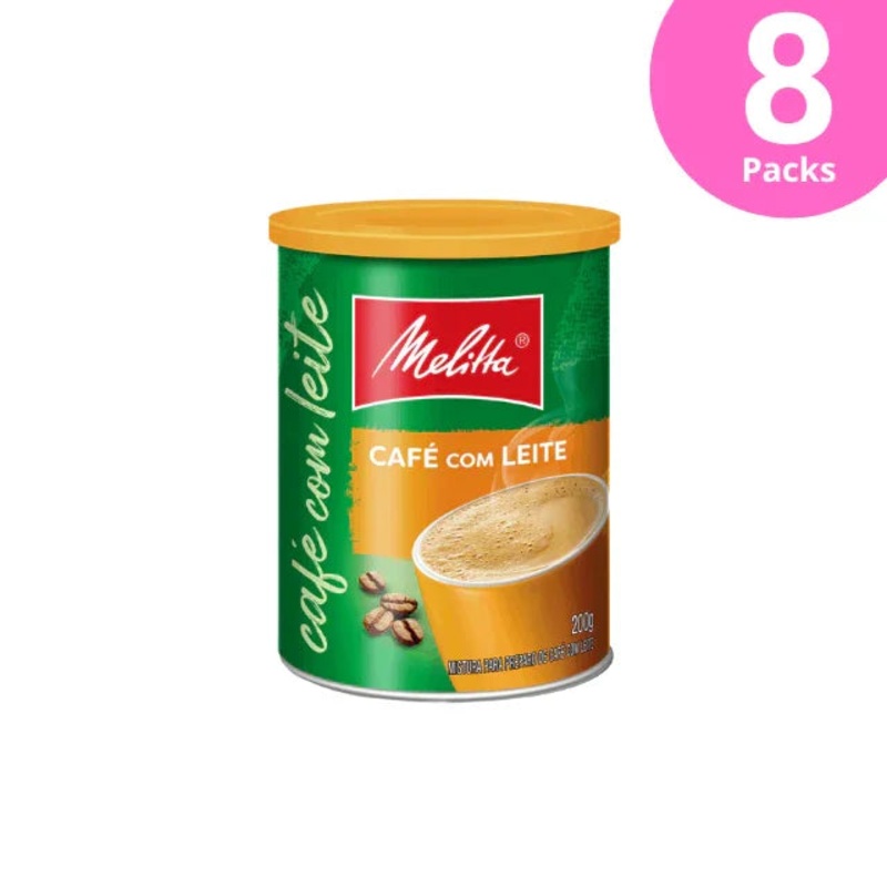 8-Pack Melitta Instant Coffee with Milk – 8 x 200g (7.05oz) Can