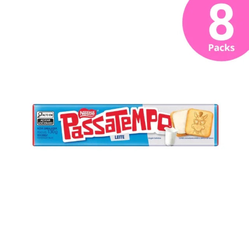 8-Pack Nestl Passatempo Milk-Filled Biscuit – 8 x 130g (4.59 oz)